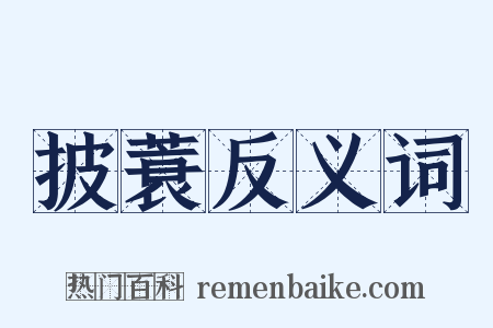 披蓑反义词是什么意思的图片